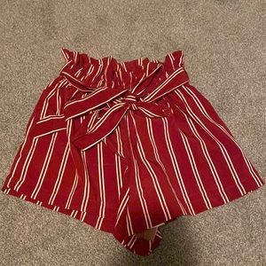 Red and White Shorts